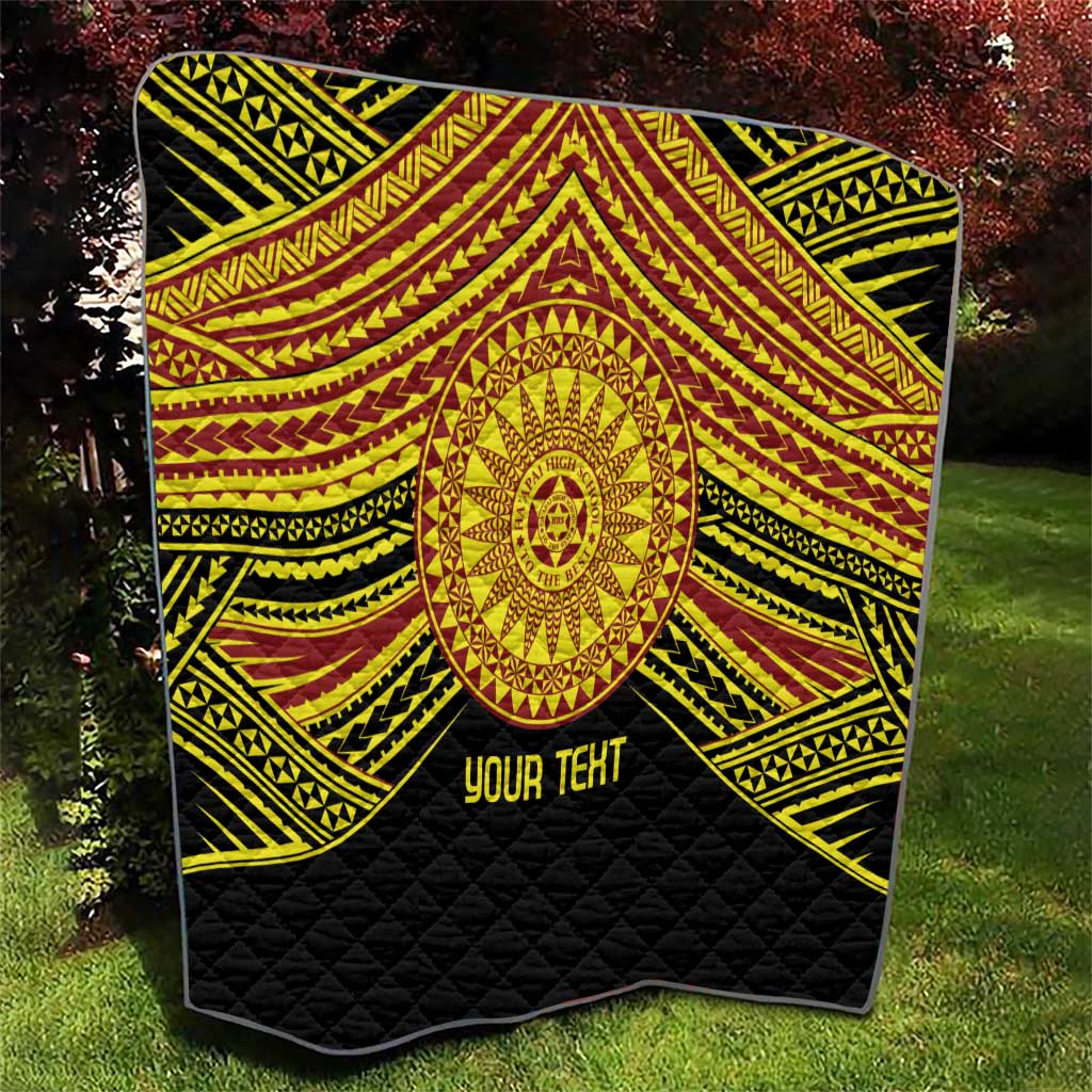 Personalised Tonga Ha apai High School Quilt Ngatu Fonulei Pattern