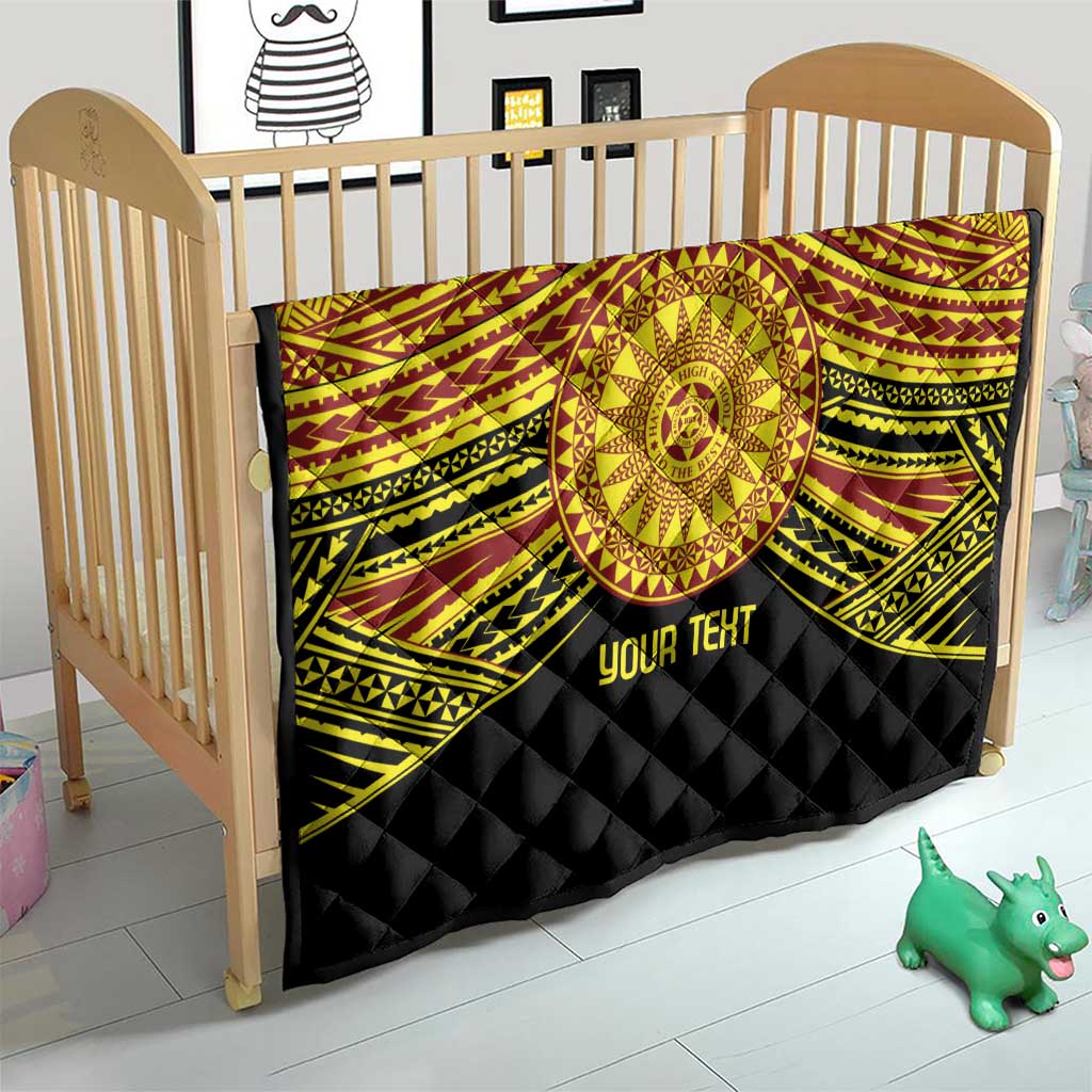 Personalised Tonga Ha apai High School Quilt Ngatu Fonulei Pattern