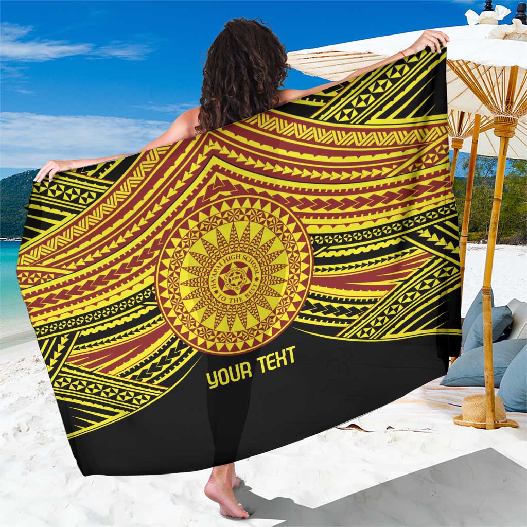 Personalised Tonga Ha apai High School Sarong Ngatu Fonulei Pattern