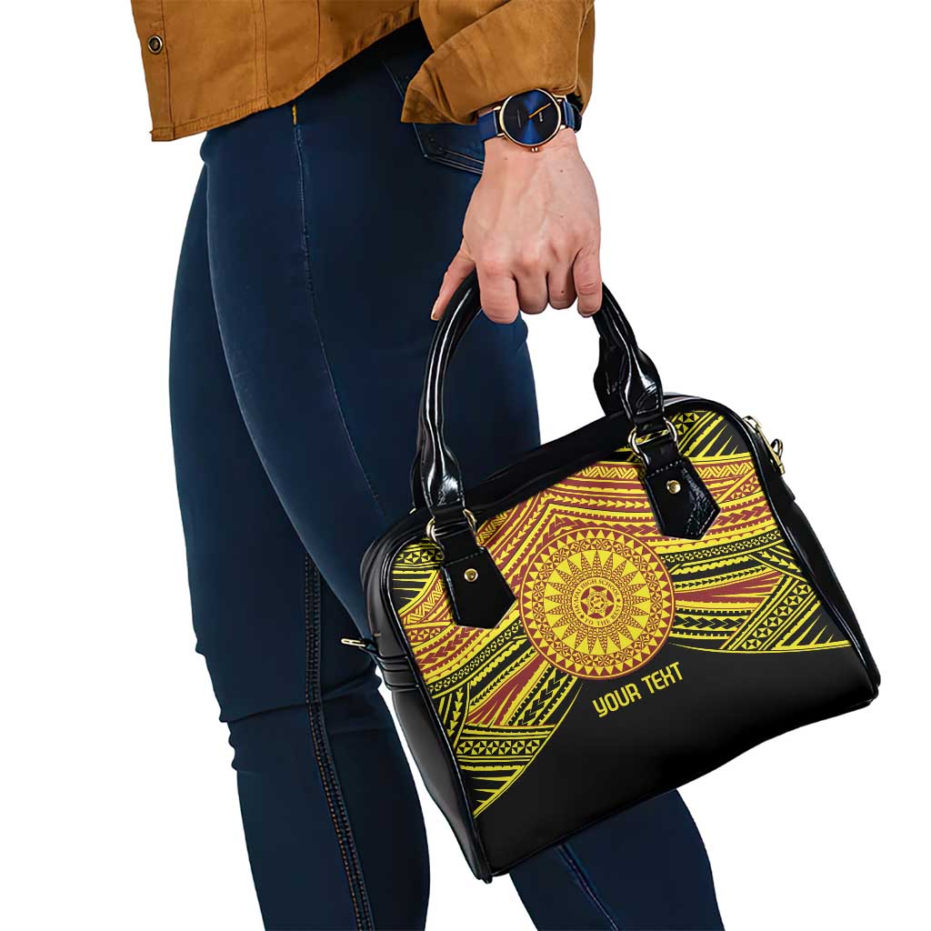 Personalised Tonga Ha apai High School Shoulder Handbag Ngatu Fonulei Pattern