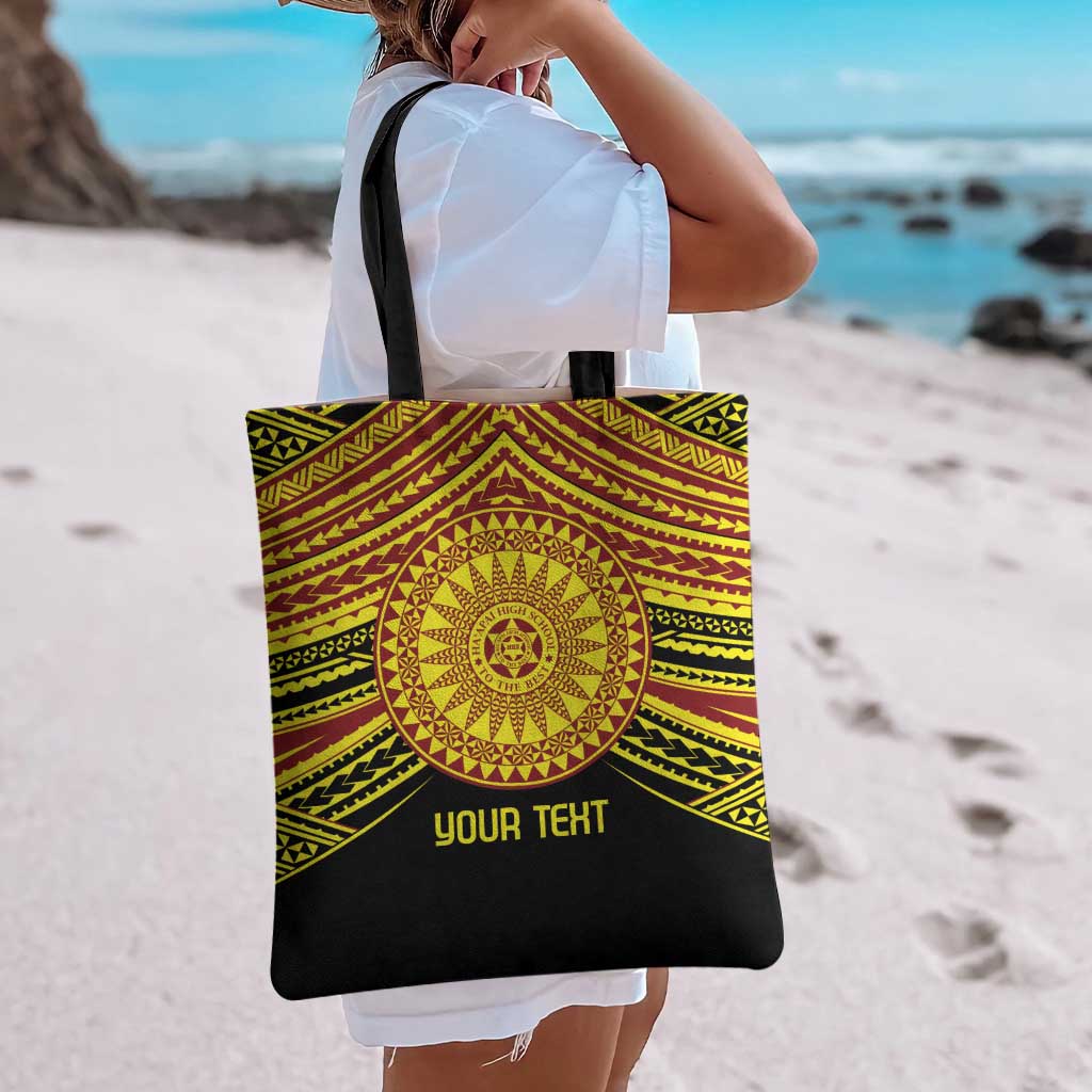 Personalised Tonga Ha apai High School Tote Bag Ngatu Fonulei Pattern - Polynesian Pride