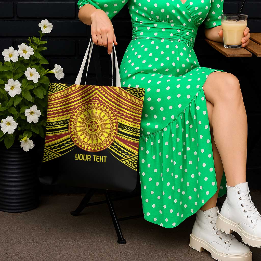 Personalised Tonga Ha apai High School Tote Bag Ngatu Fonulei Pattern - Polynesian Pride
