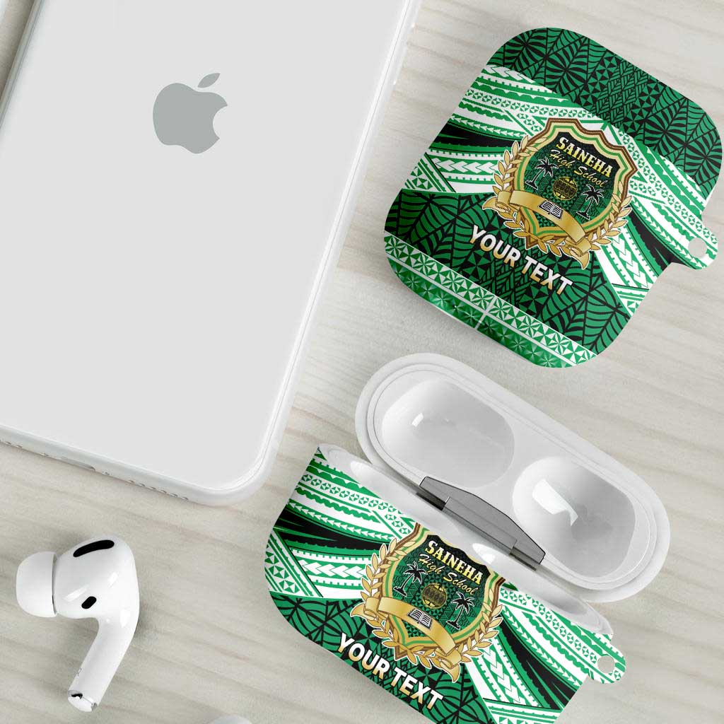 Personalised Tonga Saineha High School AirPods Case Polynesian Ngatu Tribal - Polynesian Pride