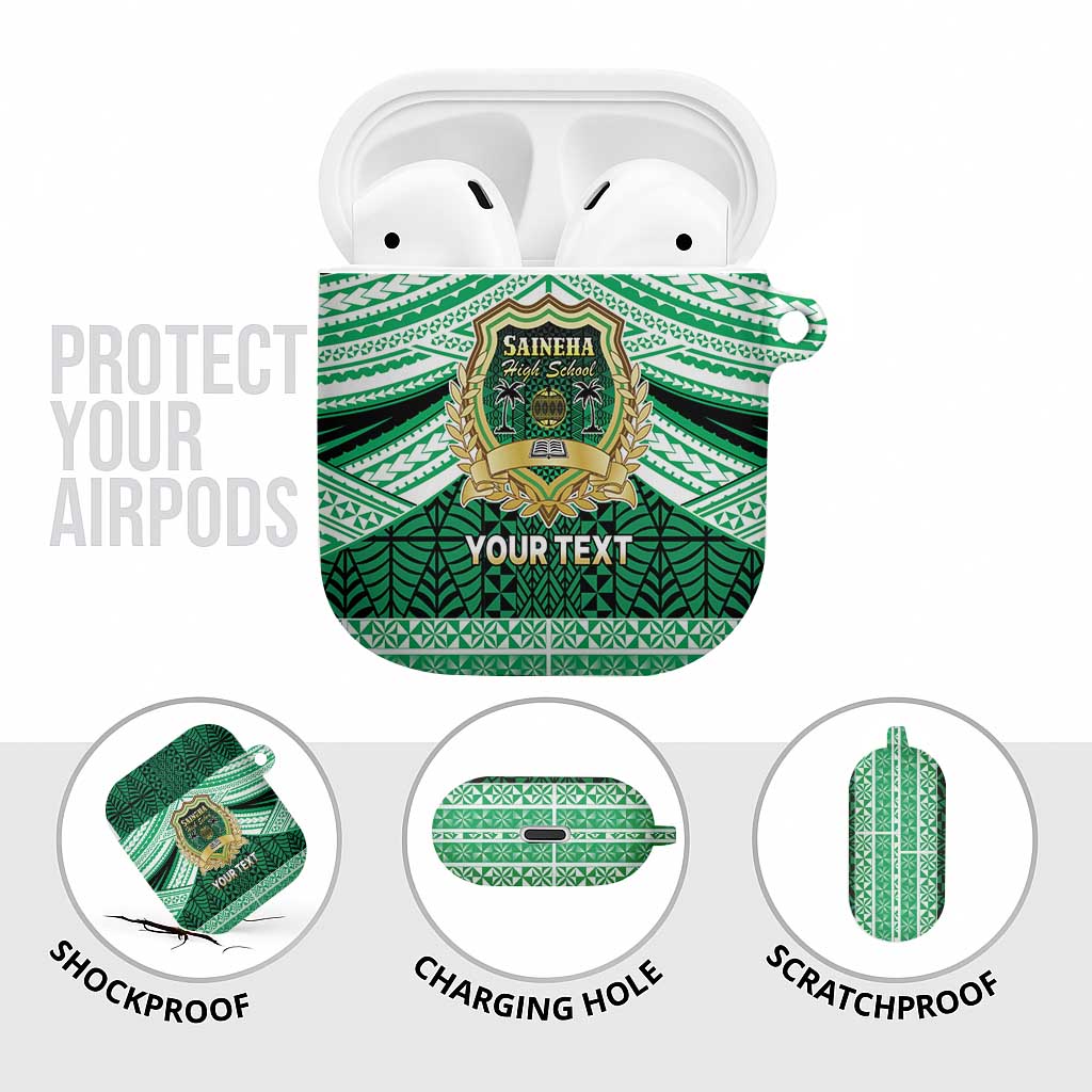 Personalised Tonga Saineha High School AirPods Case Polynesian Ngatu Tribal - Polynesian Pride