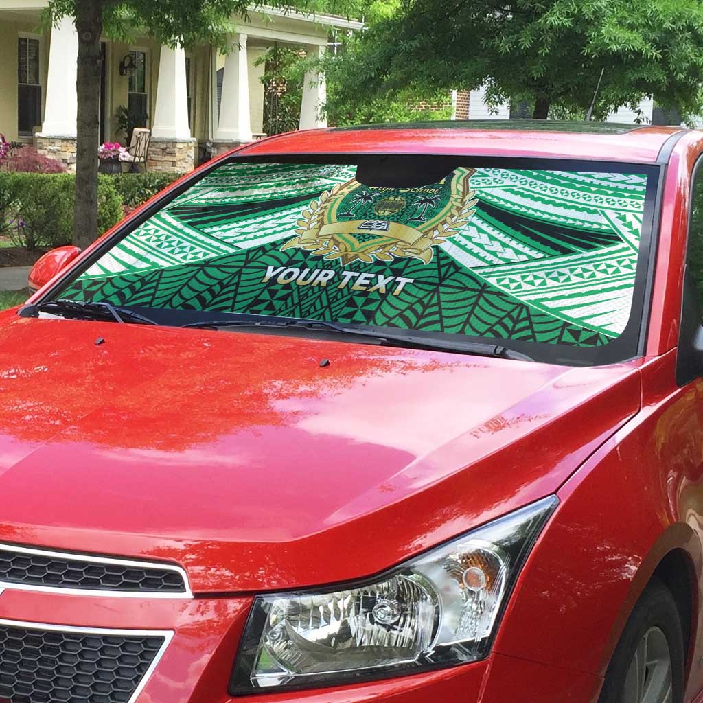 Personalised Tonga Saineha High School Auto Sun Shade Polynesian Ngatu Tribal - Polynesian Pride