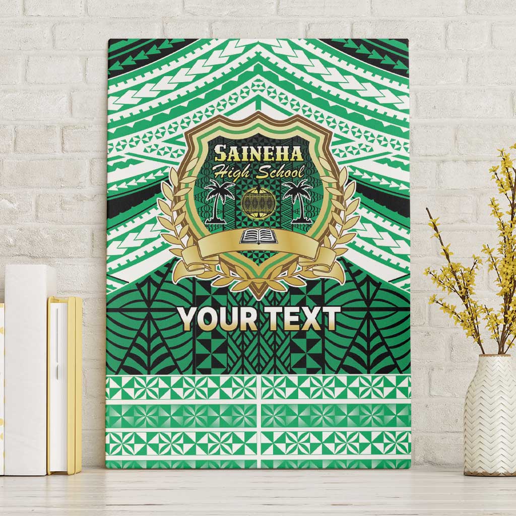 Personalised Tonga Saineha High School Canvas Wall Art Polynesian Ngatu Tribal