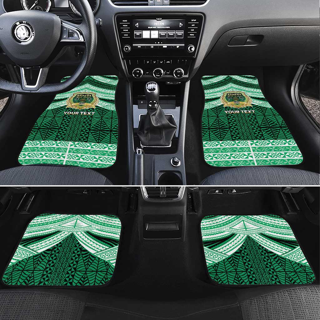 Personalised Tonga Saineha High School Car Mats Polynesian Ngatu Tribal