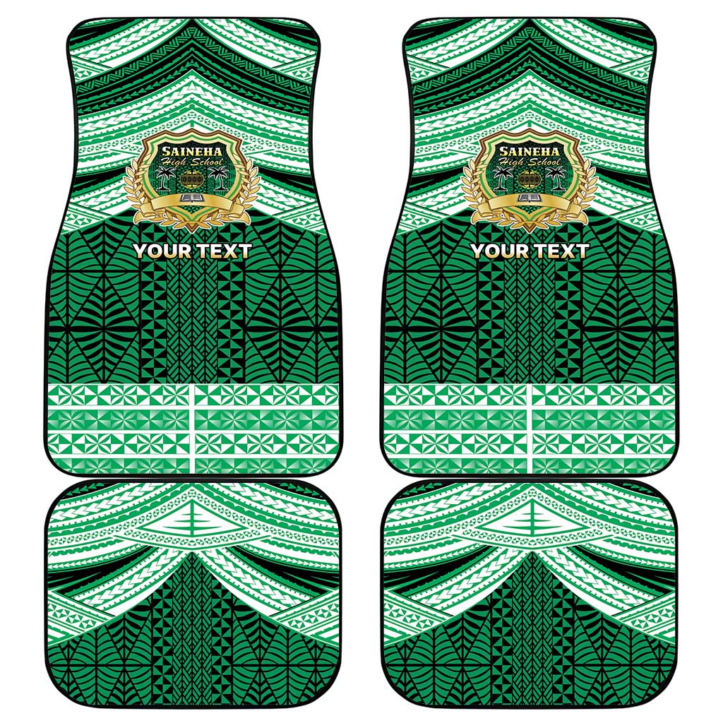 Personalised Tonga Saineha High School Car Mats Polynesian Ngatu Tribal