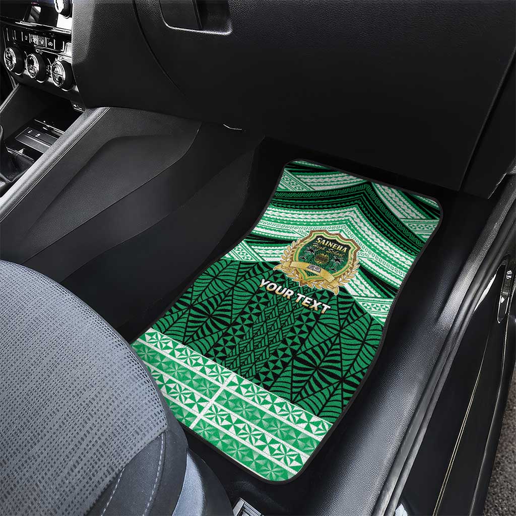 Personalised Tonga Saineha High School Car Mats Polynesian Ngatu Tribal
