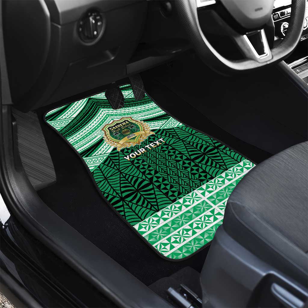 Personalised Tonga Saineha High School Car Mats Polynesian Ngatu Tribal