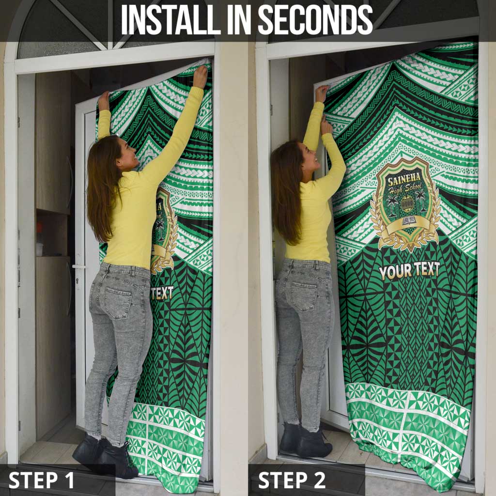 Personalised Tonga Saineha High School Door Cover Polynesian Ngatu Tribal - Polynesian Pride