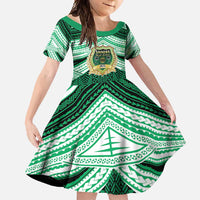 Personalised Tonga Saineha High School Family Matching Off Shoulder Maxi Dress and Hawaiian Shirt Polynesian Ngatu Tribal