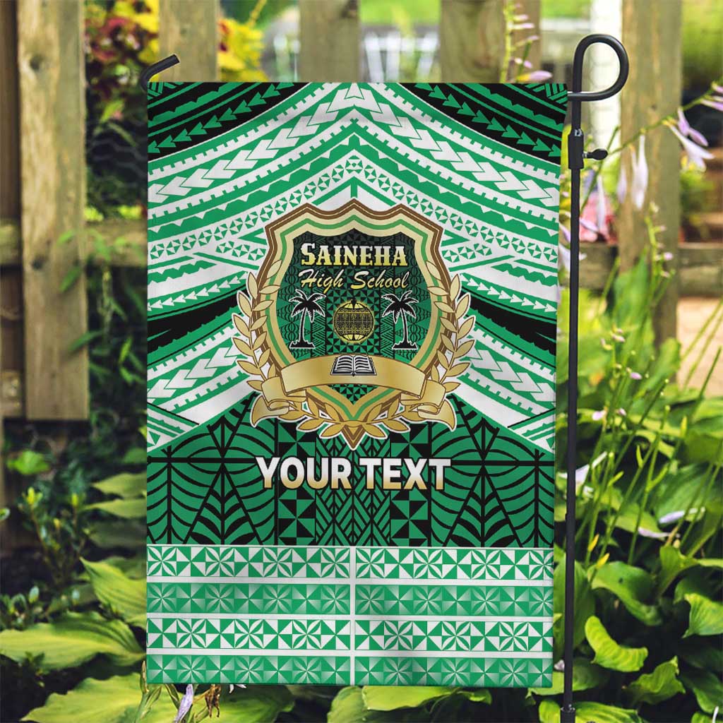 Personalised Tonga Saineha High School Garden Flag Polynesian Ngatu Tribal