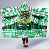 Personalised Tonga Saineha High School Hooded Blanket Polynesian Ngatu Tribal