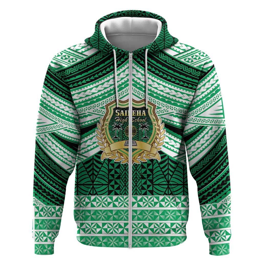 Personalised Tonga Saineha High School Hoodie Polynesian Ngatu Tribal