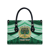 Personalised Tonga Saineha High School Leather Bag Polynesian Ngatu Tribal - Polynesian Pride