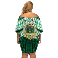 Personalised Tonga Saineha High School Off Shoulder Short Dress Polynesian Ngatu Tribal