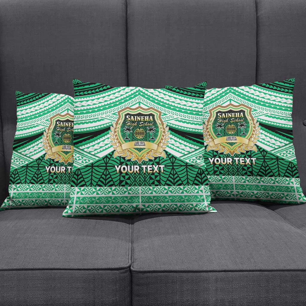 Personalised Tonga Saineha High School Pillow Cover Polynesian Ngatu Tribal - Polynesian Pride