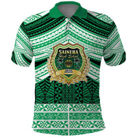 Personalised Tonga Saineha High School Polo Shirt Polynesian Ngatu Tribal