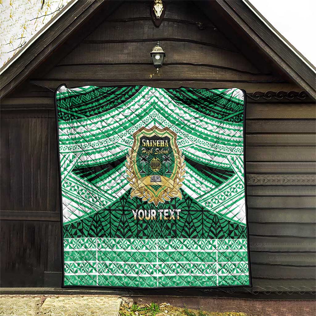 Personalised Tonga Saineha High School Quilt Polynesian Ngatu Tribal