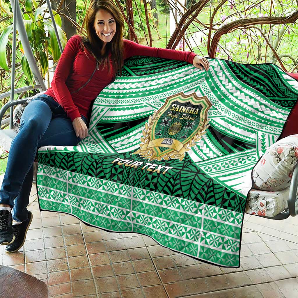 Personalised Tonga Saineha High School Quilt Polynesian Ngatu Tribal