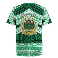Personalised Tonga Saineha High School Rugby Jersey Polynesian Ngatu Tribal