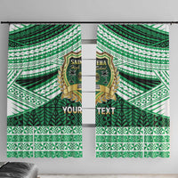 Personalised Tonga Saineha High School Window Curtain Polynesian Ngatu Tribal