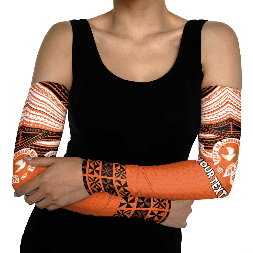 Personalised Tonga Tailulu College Arm Sleeves Polynesian Ngatu Tribal - Polynesian Pride