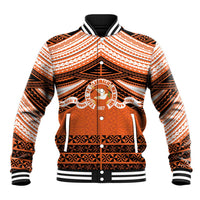 Personalised Tonga Tailulu College Baseball Jacket Polynesian Ngatu Tribal
