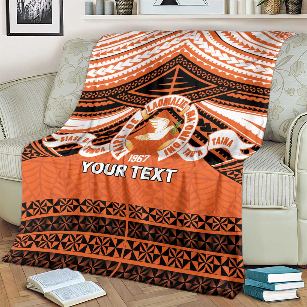 Personalised Tonga Tailulu College Blanket Polynesian Ngatu Tribal