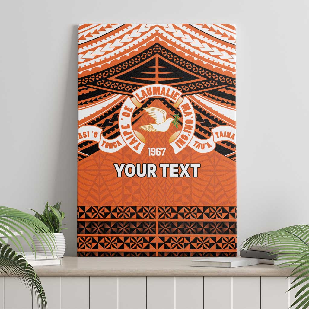 Personalised Tonga Tailulu College Canvas Wall Art Polynesian Ngatu Tribal
