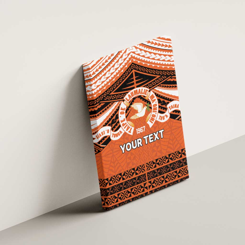 Personalised Tonga Tailulu College Canvas Wall Art Polynesian Ngatu Tribal