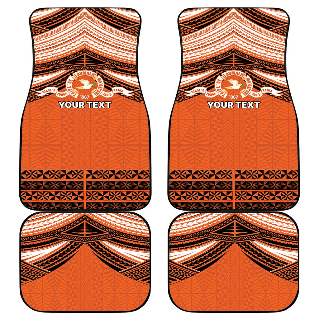 Personalised Tonga Tailulu College Car Mats Polynesian Ngatu Tribal