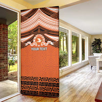 Personalised Tonga Tailulu College Door Cover Polynesian Ngatu Tribal - Polynesian Pride