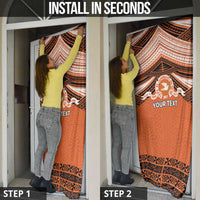 Personalised Tonga Tailulu College Door Cover Polynesian Ngatu Tribal - Polynesian Pride