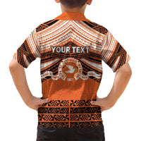 Personalised Tonga Tailulu College Family Matching Long Sleeve Bodycon Dress and Hawaiian Shirt Polynesian Ngatu Tribal