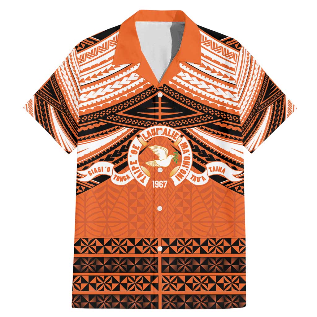 Personalised Tonga Tailulu College Family Matching Mermaid Dress and Hawaiian Shirt Polynesian Ngatu Tribal