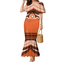 Personalised Tonga Tailulu College Family Matching Mermaid Dress and Hawaiian Shirt Polynesian Ngatu Tribal