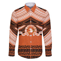 Personalised Tonga Tailulu College Family Matching Off Shoulder Short Dress and Hawaiian Shirt Polynesian Ngatu Tribal