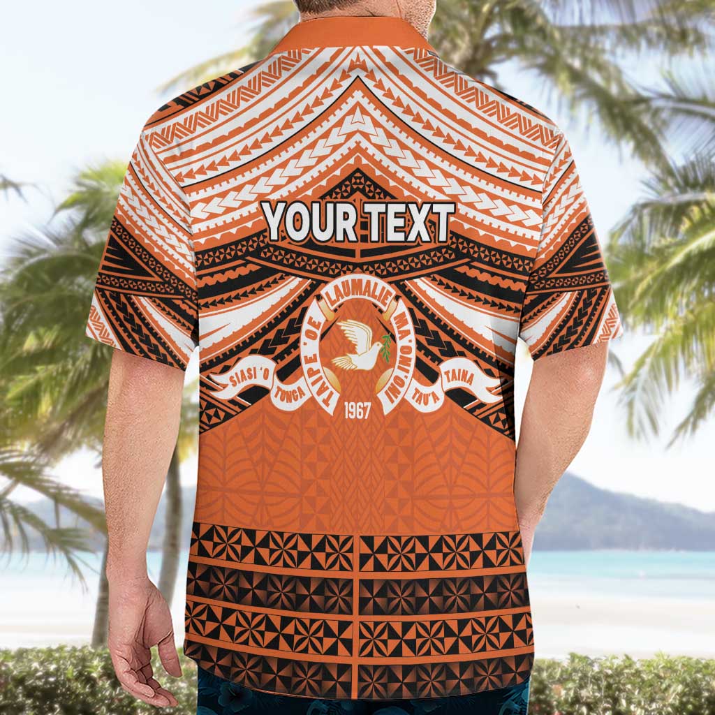 Personalised Tonga Tailulu College Hawaiian Shirt Polynesian Ngatu Tribal