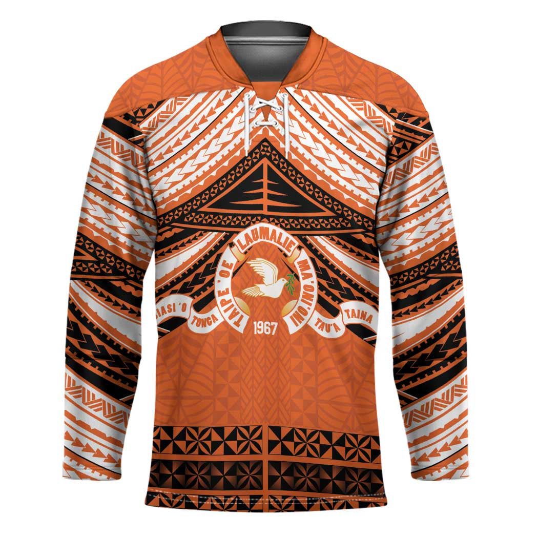 Personalised Tonga Tailulu College Hockey Jersey Polynesian Ngatu Tribal - Polynesian Pride