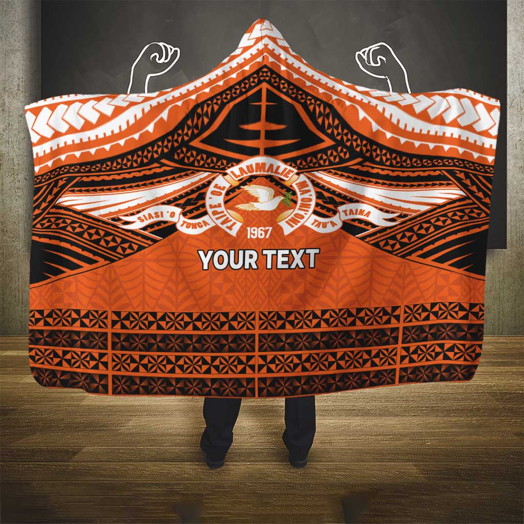 Personalised Tonga Tailulu College Hooded Blanket Polynesian Ngatu Tribal