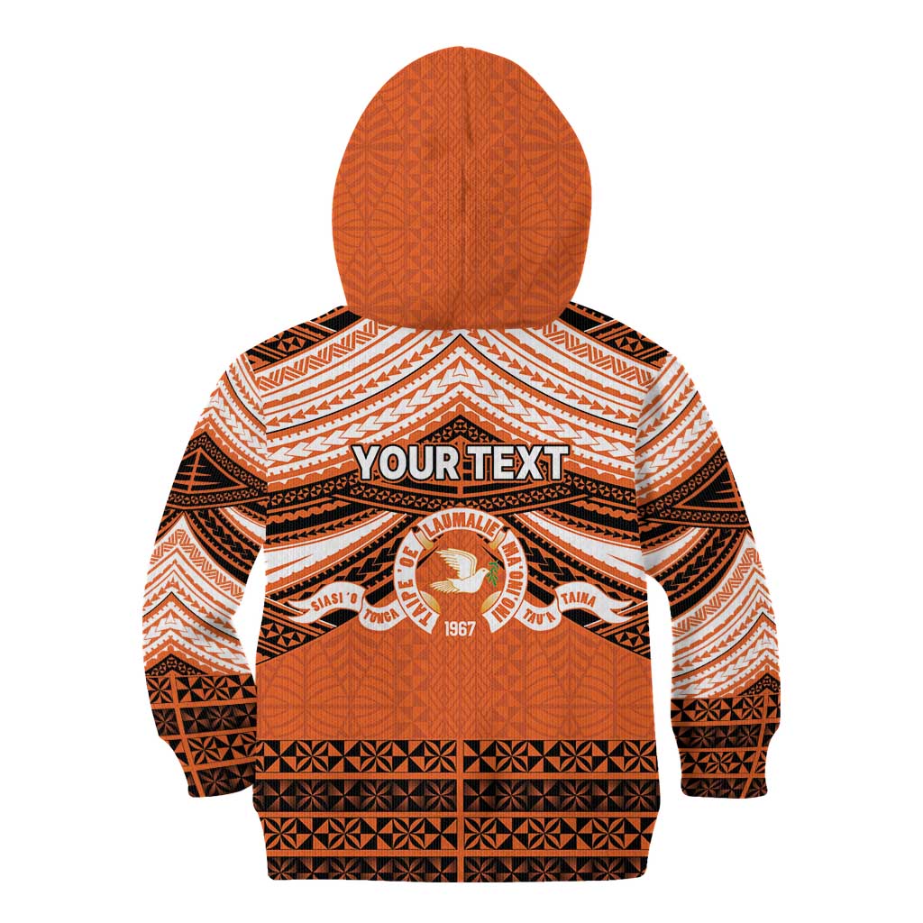 Personalised Tonga Tailulu College Kid Hoodie Polynesian Ngatu Tribal