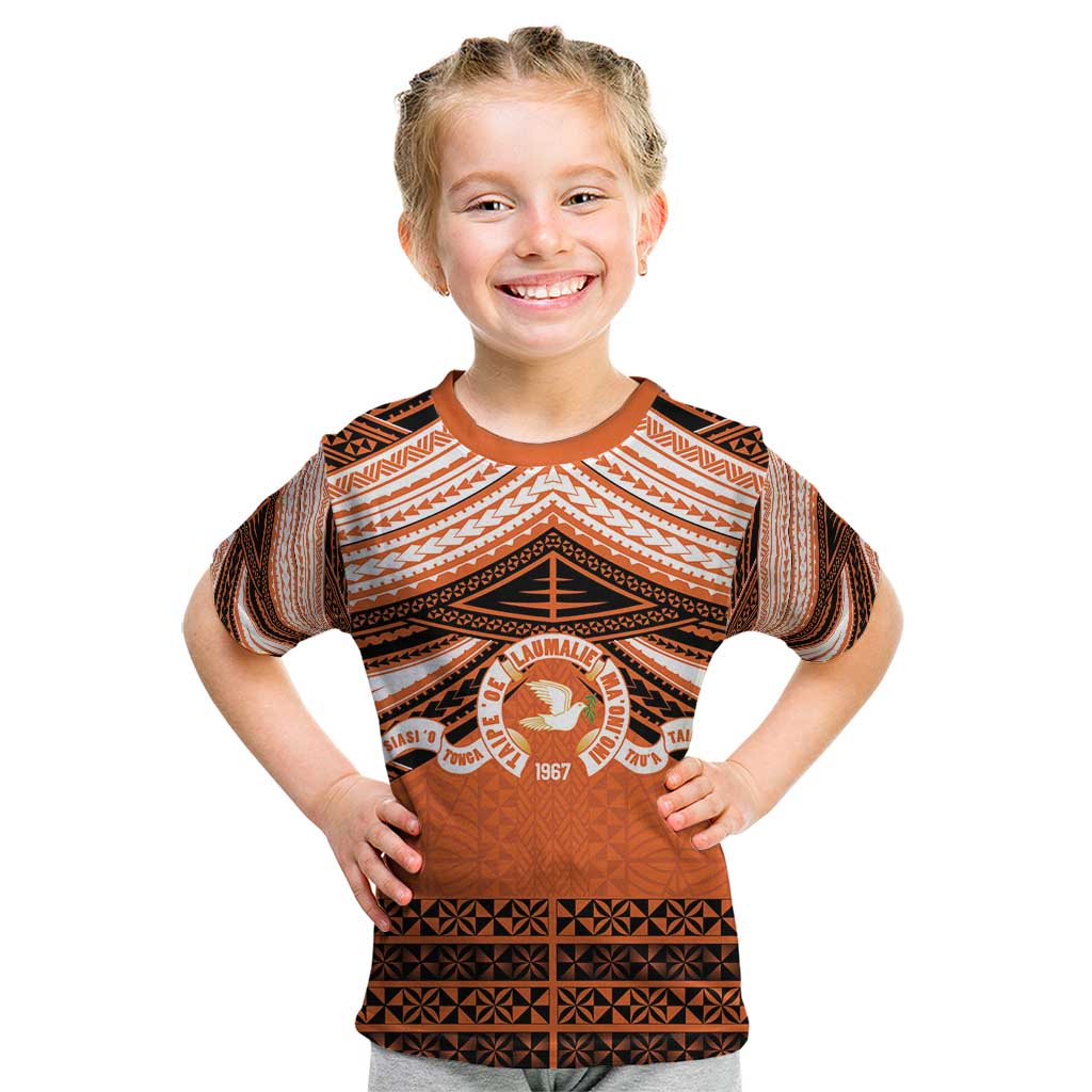 Personalised Tonga Tailulu College Kid T Shirt Polynesian Ngatu Tribal