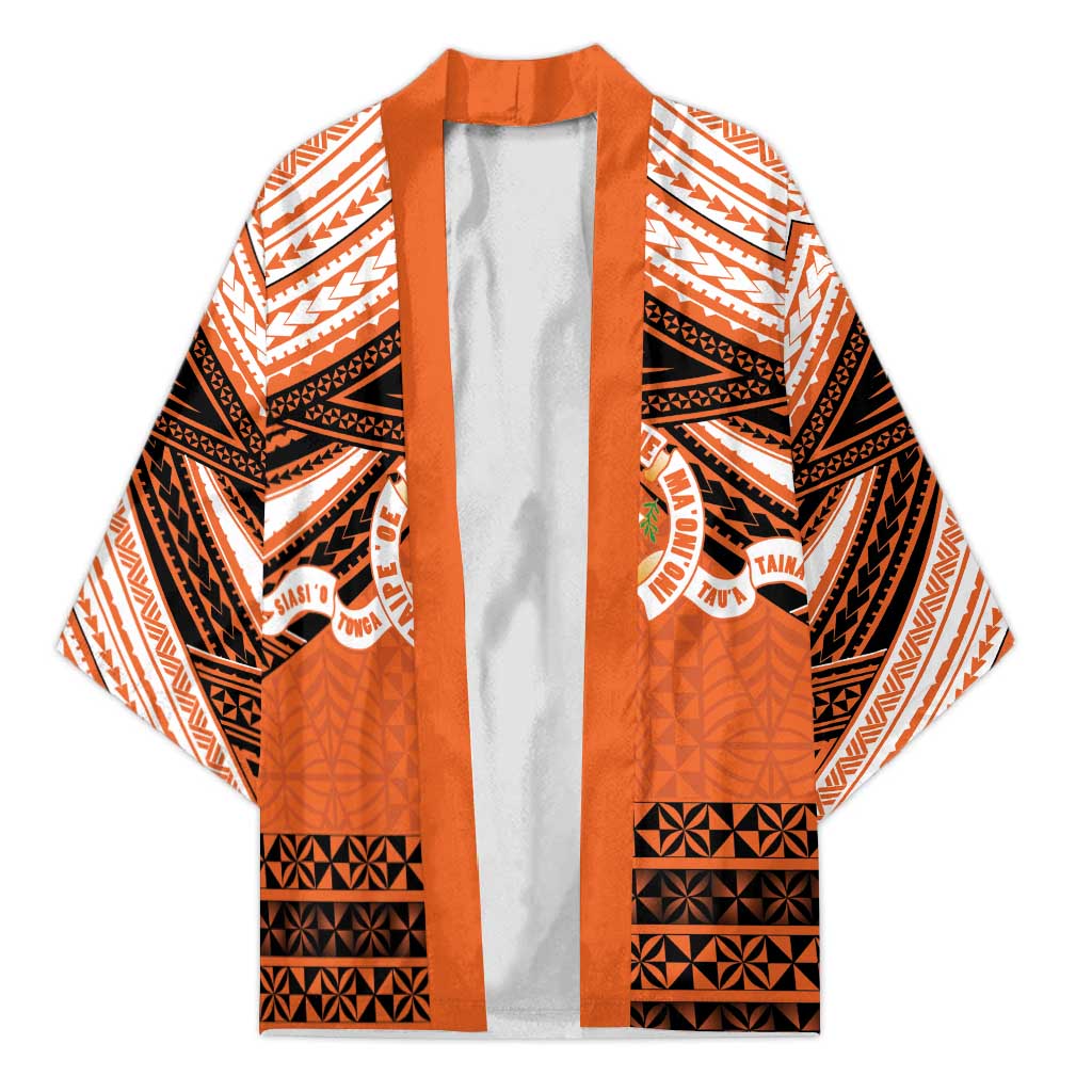 Personalised Tonga Tailulu College Kimono Polynesian Ngatu Tribal - Polynesian Pride