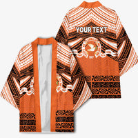 Personalised Tonga Tailulu College Kimono Polynesian Ngatu Tribal - Polynesian Pride