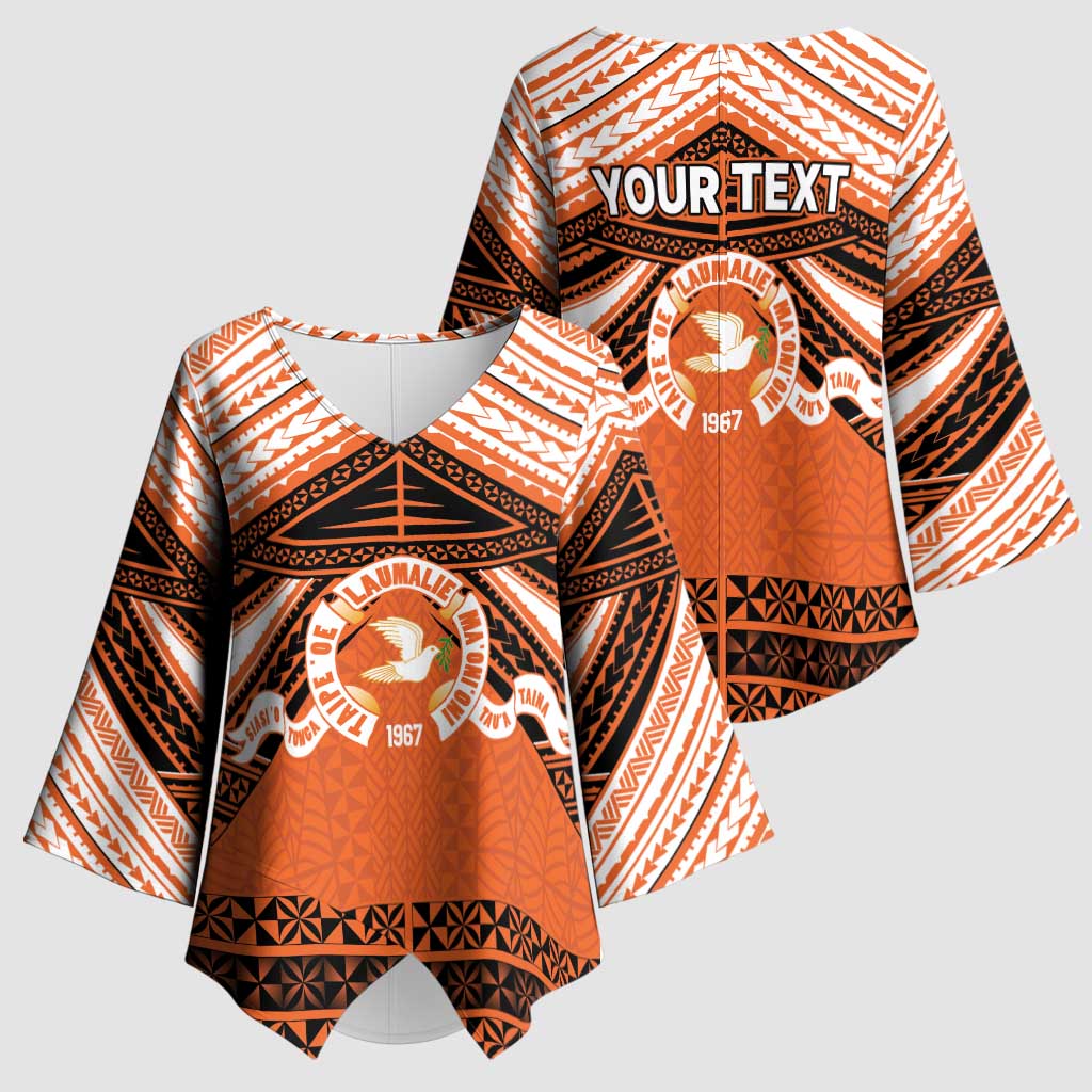 Personalised Tonga Tailulu College Kimono Sleeve Blouse Polynesian Ngatu Tribal - Polynesian Pride