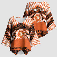 Personalised Tonga Tailulu College Kimono Sleeve Blouse Polynesian Ngatu Tribal - Polynesian Pride