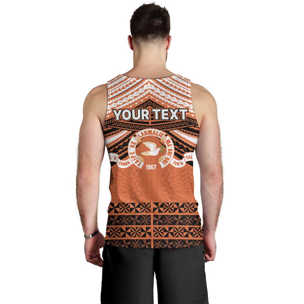 Personalised Tonga Tailulu College Men Tank Top Polynesian Ngatu Tribal