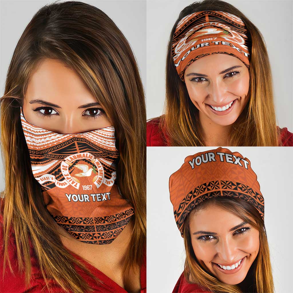 Personalised Tonga Tailulu College Neck Gaiter Polynesian Ngatu Tribal - Polynesian Pride